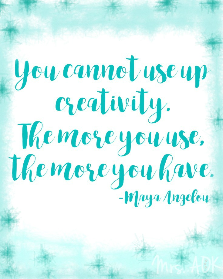 Creatives Box Swap| You can't use up creativity, The more you use, the more you have. Maya Angelou