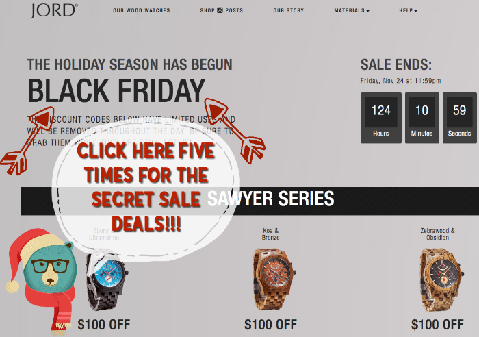 JORD Black Friday SECRET DEAL PAGE!! Click here for the best savings on these unique wood watches for him or her