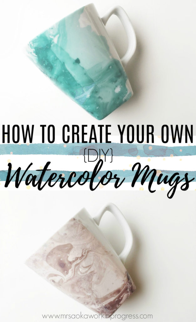 Looking for a simple and inexpensive DIY gift? OR are you looking for a way to spruce up your kitchenware? THIS IS THE DIY for you!! Learn how to create your own watercolor mugs for next to nothing :)