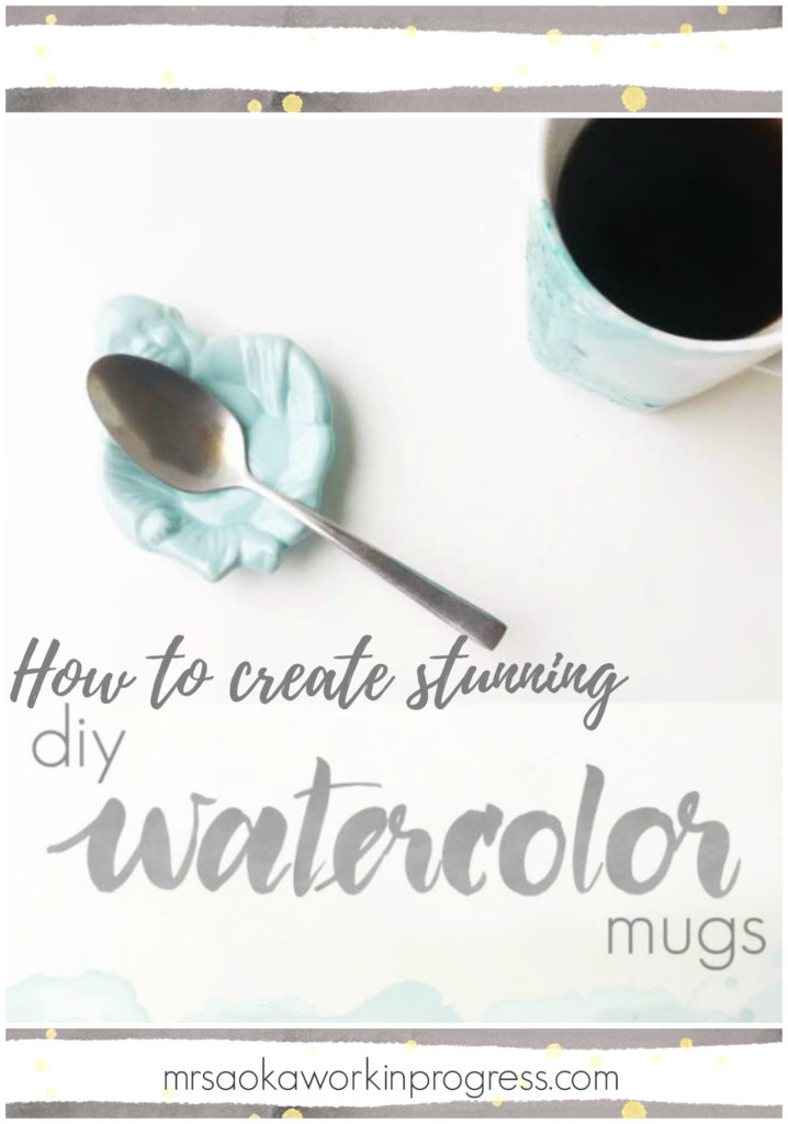 How to create stunning DIY Watercolor Mugs for your friends and family this holiday season. Disclaimer: This DIY is super addicting you'll find yourself "watercoloring" all sorts of things, plus it's cheap. 