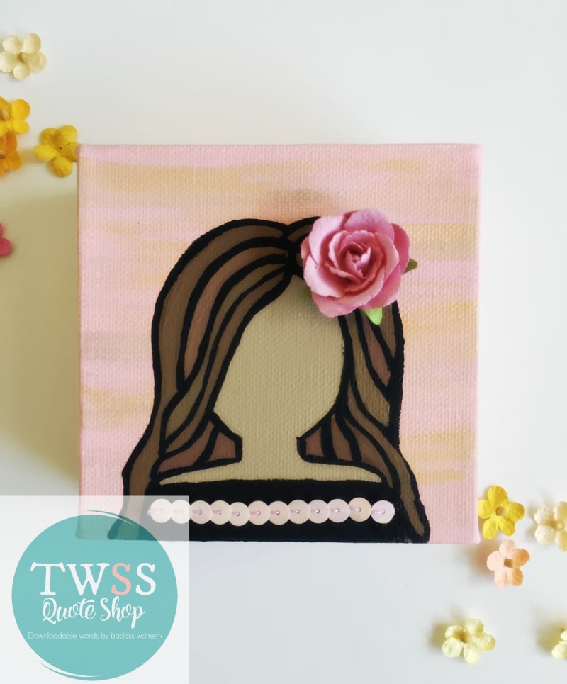 TWSS Quote Shop Flower Girl Painting 